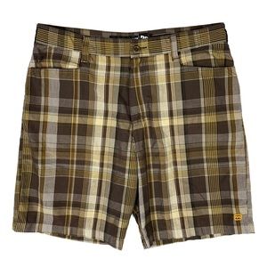 Billabong Plaid Flat Front Shorts